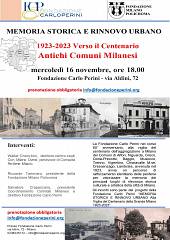 Memoria storica e rinnovo urbano. 1923-2023 verso il centenario antichi comuni milanesi
